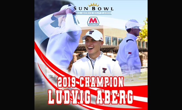 LUDVIG ABERG HOLDS LEAD FROM START TO FINISH AT THE  SUN BOWL MARATHON ALL-AMERICA GOLF CLASSIC